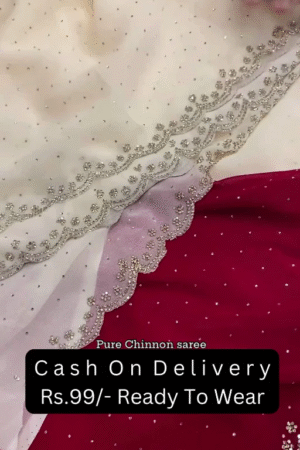 Launching An Amazing Design In Pure Chinnon Saree
