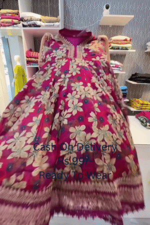 Cotton Printed Full Stitched Kurti Set For Girls